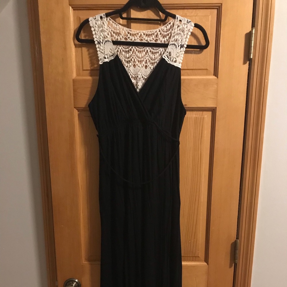 Black Motherhood Maternity maxi dress.